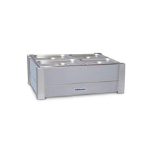 Roband Countertop Double Row Bain Marie (x4 1/2 Pans and Lids)