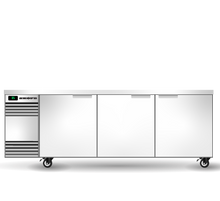 2190 x 590mm Solid - 3 Door Counter Chiller- White