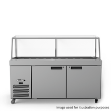 Banksia prep. counter 2 door, 1800mm wide, white, 5 x 1/1 GN pans