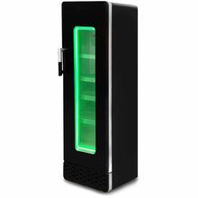 Retro style single glass door Fridge, black, 290lt, 595w x 610d x 1770h