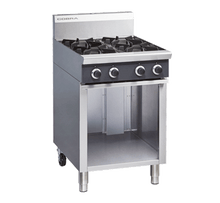 Gas Cooktop, 600mm, 4 burners/Griddle,open cabinet base