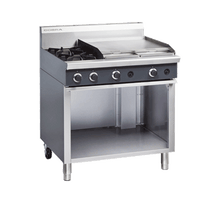 Gas Cooktop, 900mm, 6 burners/Griddle,open cabinet base