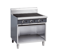 Gas Barbecue, 900mm, Char plates, open cabinet base