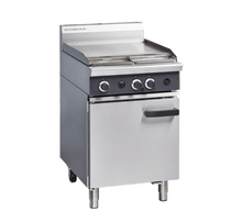 Gas Range, 600mm, 4 burners/Griddle, 1/1GN Static Oven under