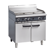 Gas Range, 900mm, 6 burners/Griddle, 2/1GN Static Oven under