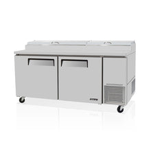 TurboAir Under Pizza Counter chiller, 9 pans, 566lt, 2 solid doors, 1702 x820 x914h