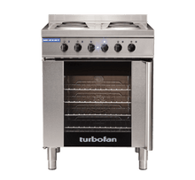 Turbofan Convection Oven, 4 GN racks 13A with HOB +27A, water inj.