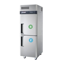 TurboAir Single GN solid split door S/S Fridge/Freezer, 640wx850dx1926h
