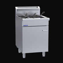 Fryer, Split S/steel V-Pan, 2+1 Baskets, 11.5+17.5lt, 135mJ/hr, 600mm wide