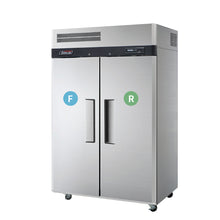 TurboAir Double GN solid doors S/S Fridge/Freezer, 1260wx850dx1926h