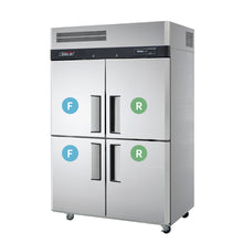 TurboAir Double GN solid split doors S/S Fridge/Freezer, 1260wx850dx1926h