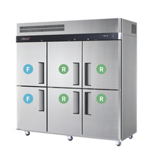TurboAir Triple GN solid split doors S/S Fridge/ Freezer, 1900wx850dx1926h