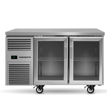SKOPE Reflex Underbench chiller 2 glass doors, R290,Connect,1290 x700 x855h