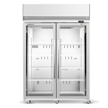 SKOPE-SKFT1300 2 glass/solid door Upright freezer, white, 1480w x 745 x 2210h