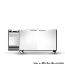 1580 x 590mm Solid - 2 Door Counter Chiller -S/S