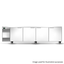 2800 x 590mm Solid - 4 Door Counter Chiller -S/S