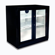 Back Bar Chiller, 190lt, two glass sliding doors, LED's, 865w x 520d x 870h