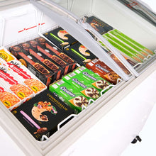 Chest Freezer, Angled top Curved Glass Lid , 264L, 1009mm wide