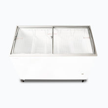 Chest Freezer, Angled top Curved Glass Lid , 352L, 1298mm wide