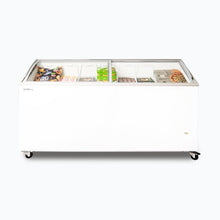 Chest Freezer, Angled top Curved Glass Lid , 555L, 1750mm wide
