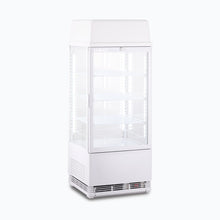 Counter Top Chiller, 4 side glass, 78 litres, LED lights, light box