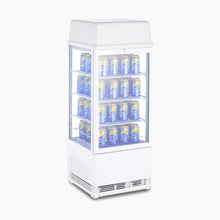 Counter Top Chiller, 4 side glass, 78 litres, LED lights, light box