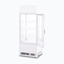 Counter Top Chiller, 4 side glass, 78 litres, LED lights, light box
