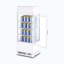Counter Top Chiller, 4 side glass, 78 litres, LED lights, light box