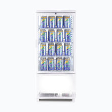 Counter Top Chiller, 4 side glass, 78 litres, LED lights, 3adj. Shelves