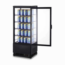 Counter Top Chiller, flat glass door, 100 litres, LED lights