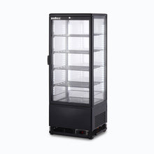 Counter Top Chiller, flat glass door, 100 litres, LED lights