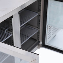 Under Counter chiller cabinet, 2 glass doors,1360 x700 x850