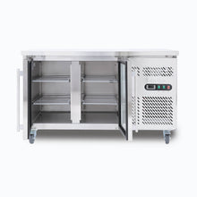 Under Counter chiller cabinet, 2 glass doors,1360 x700 x850