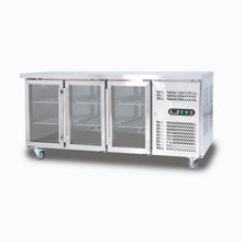 Under Counter chiller cabinet, 3 glass doors,1795 x700 x850