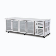 Under Counter chiller cabinet, 4 glass doors,2230 x700 x850