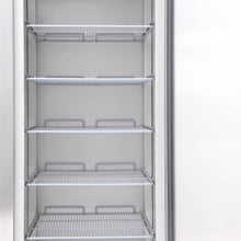 Single solid door S/S GN Storage Chiller, @38°, 740w x830d x 2010d, 5 shelves