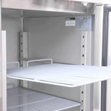 Single solid door S/S GN Storage Chiller, @38°, 740w x830d x 2010d, 5 shelves