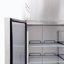 Double solid door S/S GN Storage Freezer, @38°, 1480w x830d x 2010d, 5 shelves