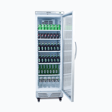 Glass single door Merchandiser, LED lights, 372litres,