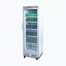 Glass single door Merchandiser, LED lights, 372litres,