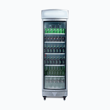 Glass curved single door Merchandiser, 380 litres, display light box