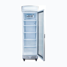 Glass curved single door Merchandiser, 380 litres, display light box