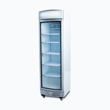 Glass curved single door Merchandiser, 380 litres, display light box