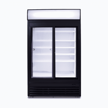 Glass two sliding doors Merchandiser, 945litres, display light box