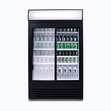 Glass two sliding doors Merchandiser, 945litres, display light box