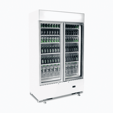 Chiller 2 xGlass door, 1000lt(gross), Cassette model, LED lights, 1200 x690x2080mm