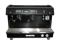 BANKSIA-2GR 2 Group Coffee Machine, 13lt boiler, Tall cup, Black, 15A.