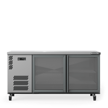 Boronia Star 2 Glass Door Underbench Fridge, 360lt, 1600 x 650 x 845, S/Steel