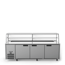Refrigerated sandwich counter 3 door, 2400mm wide