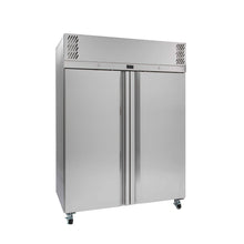 2 Solid Door Fridge S/Steel, 1400 mm, Garnet 2/1 Gastronorm